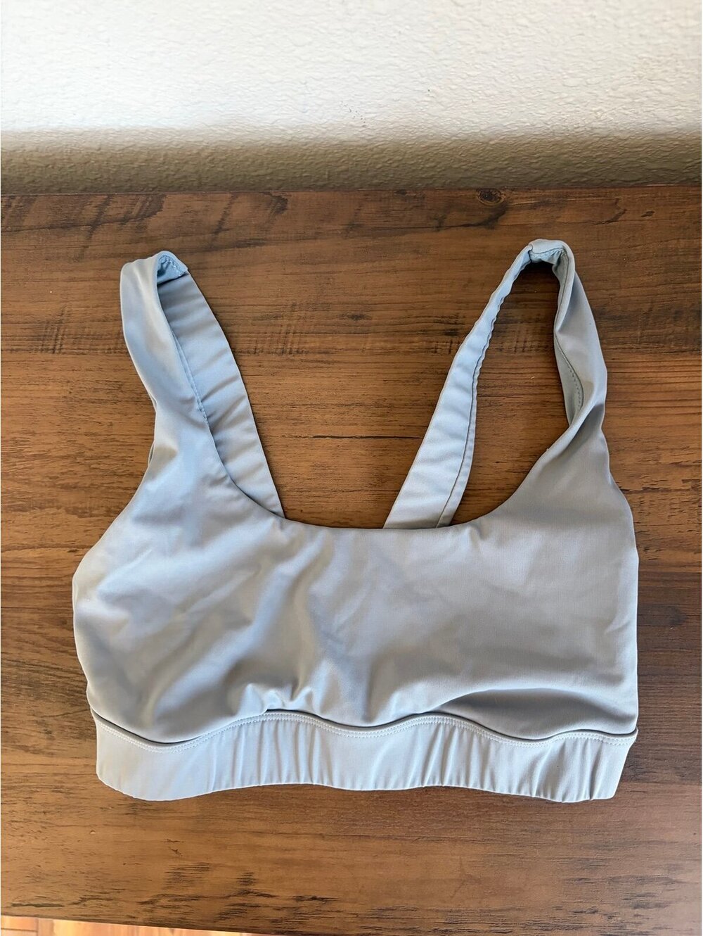 Vuori Stride Sports Bra Azure (Greyish Blue) size XS. GUC for some light deodera
